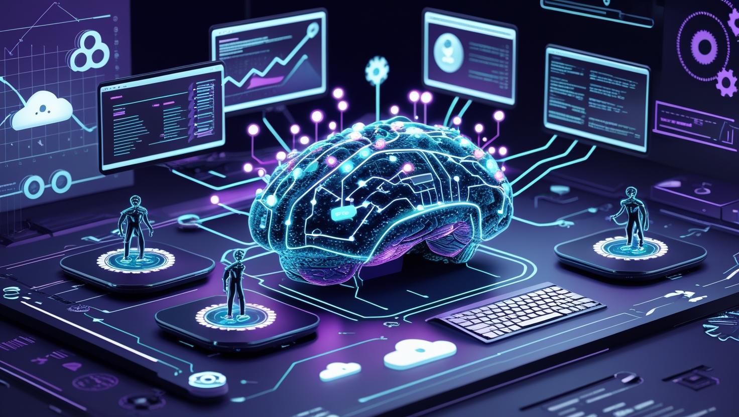 Connected AI brain image representing autonomous planning, orchestration, and reasoning