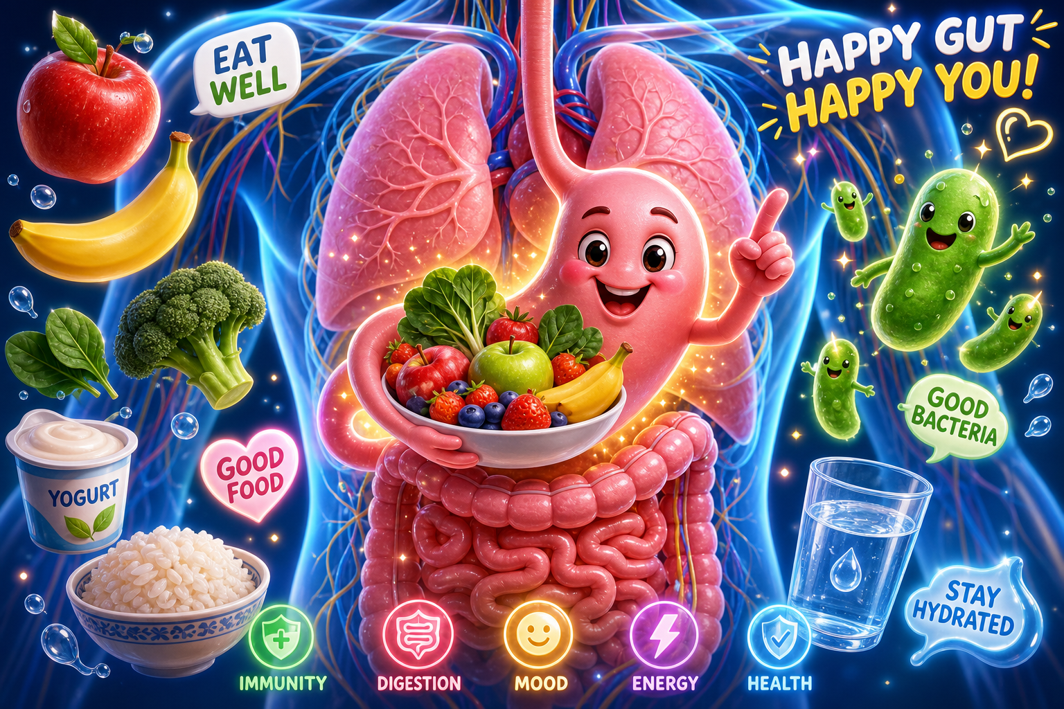 Gut-friendly foods supporting healthy digestion
