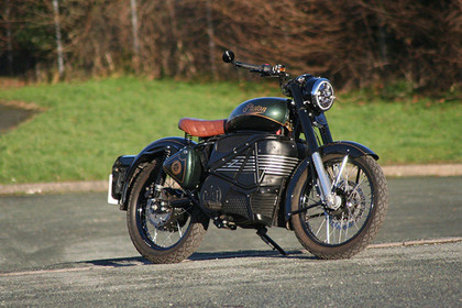 Royal Enfield Flying Flea C6 concept image emphasizing the bike's nostalgic style and electric future positioning